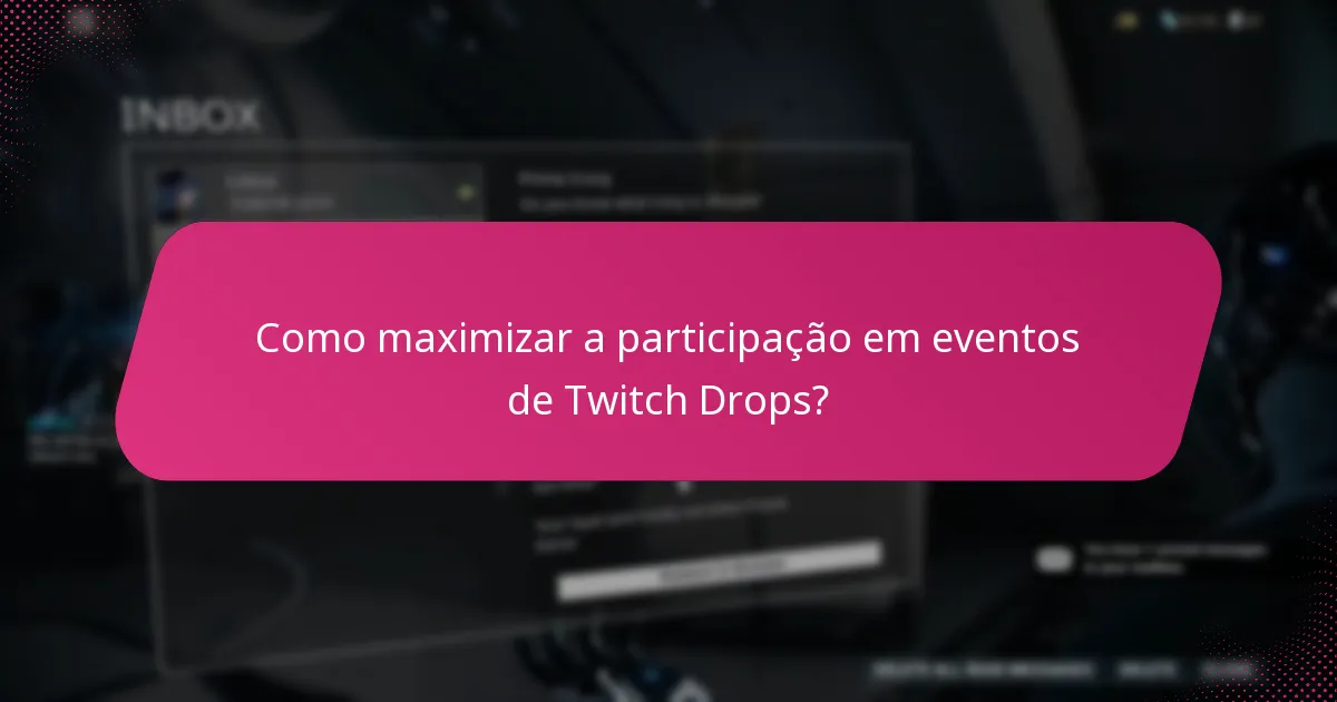 Como são entregues as notificações de reclamação para os Twitch Drops?