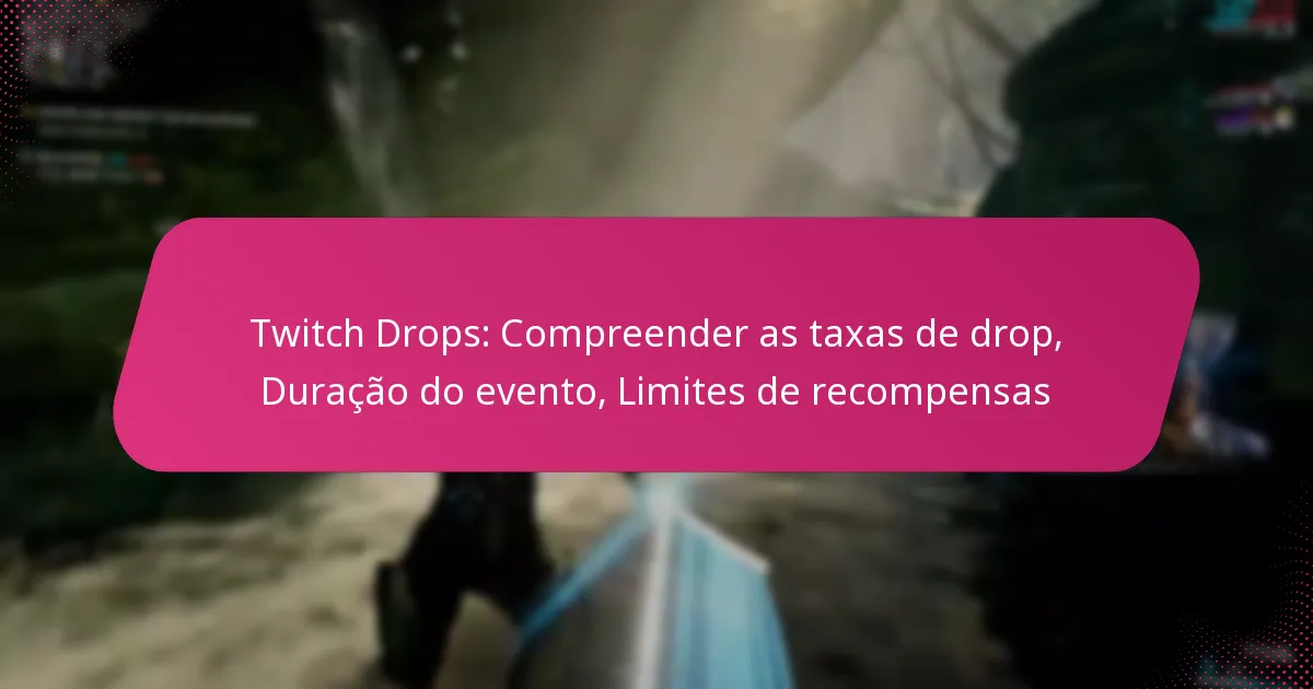 Twitch Drops: Compreender as taxas de drop, Duração do evento, Limites de recompensas