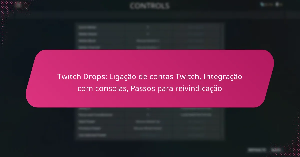 Twitch Drops: Ligação de contas Twitch, Integração com consolas, Passos para reivindicação